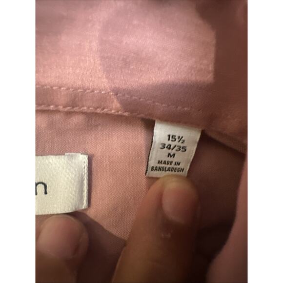 Calvin Klein Men’s Dress Shirt Pink 15.5 34/35 M Steel Plus Slimfit Wrinkle Free - Picture 5 of 12